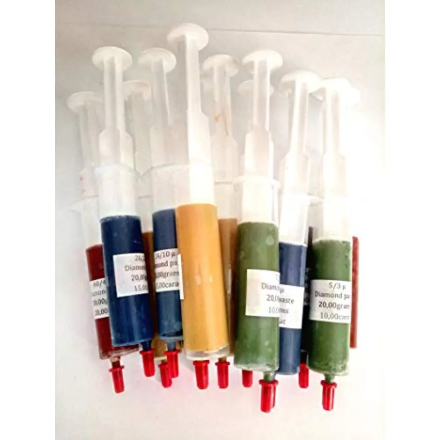 13pc x 20 Gram Diamond Paste Polishing Compound Increased Concentration 0.5-60μ
13pc x 20 Gram Diamond Paste Polishing Compound Increased Concentration 0.5-60μ
