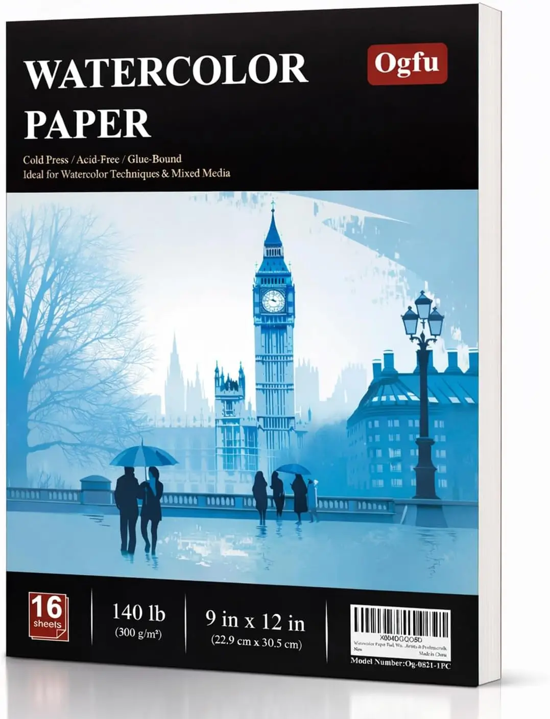 9x12 Watercolor Paper Pad, 140lb/300gsm Cold Press, Acid-Free for Painting & Drawing
9x12 Watercolor Paper Pad, 140lb/300gsm Cold Press, Acid-Free for Painting & Drawing