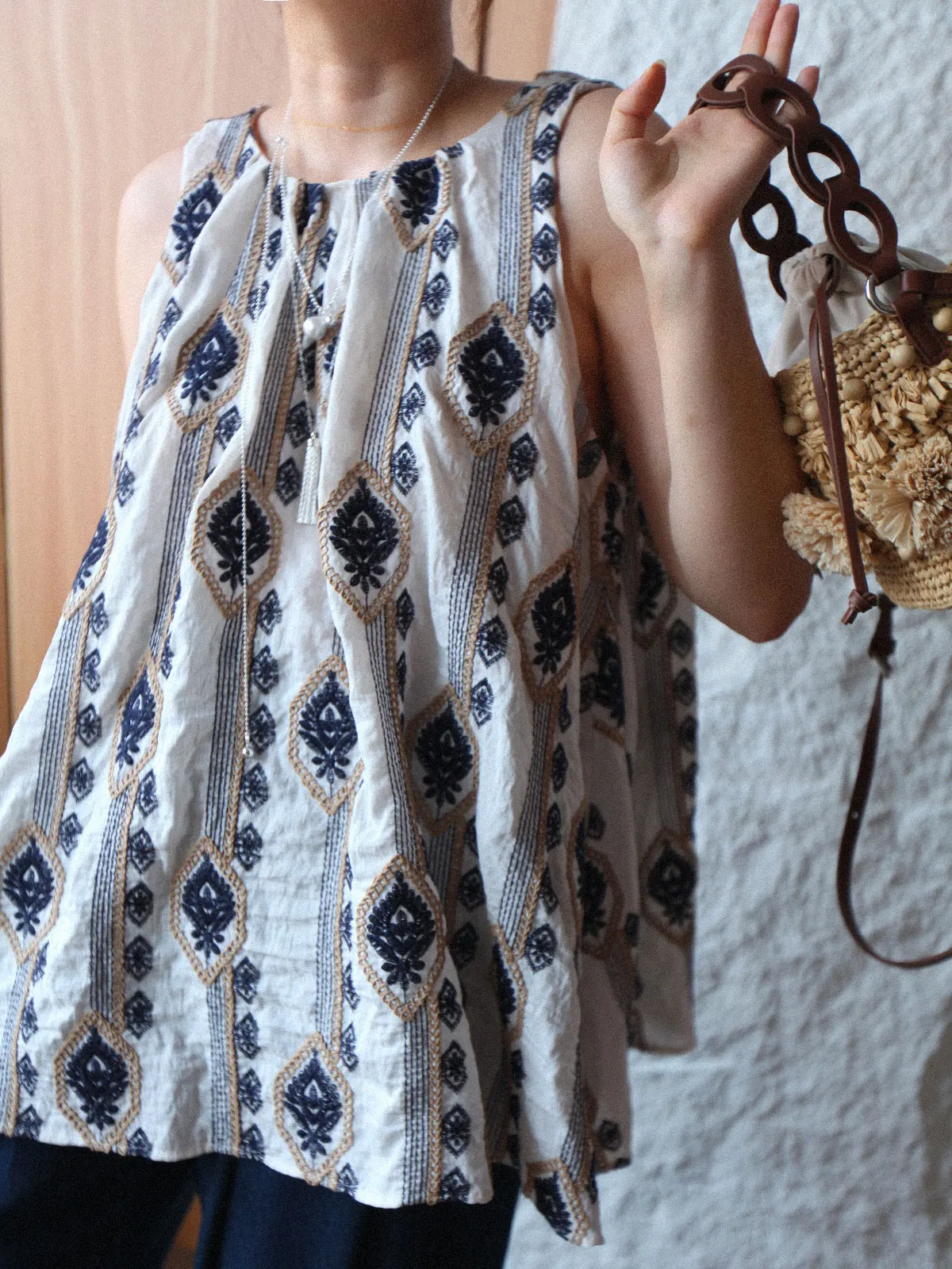 n Sle Embroidered Linen Svel Top Women's Loose Fit Summer Vaion Wear Ast Editor Store Casual Vest
n Sle Embroidered Linen Svel Top Women's Loose Fit Summer Vaion Wear Ast Editor Store Casual Vest