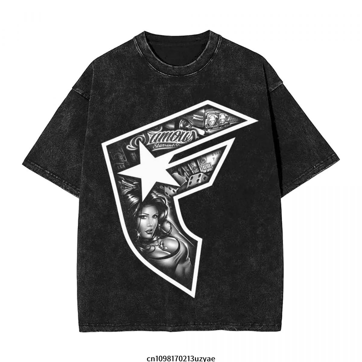 Famous Stars And-Straps Logo Men's Vintage Cotton Short Sleeve T-Shirt Summer Hip Hop Tee shirt
Famous Stars And-Straps Logo Men's Vintage Cotton Short Sleeve T-Shirt Summer Hip Hop Tee shirt