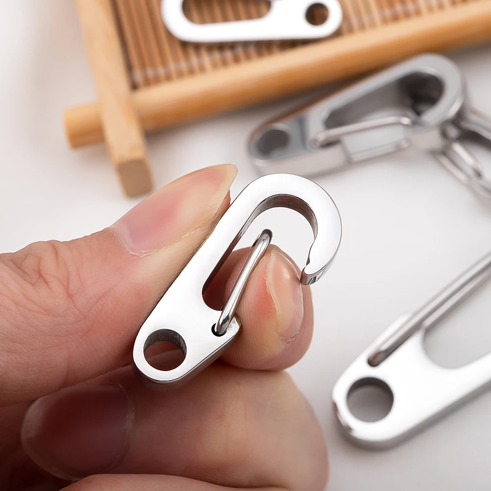 1pc 2pcs 304 Stainless Steel Clip Spring-Snap Mini Carabiner Quick Release Hook for DIY Key Chain Camping Hiking Jewelry Making
1pc 2pcs 304 Stainless Steel Clip Spring-Snap Mini Carabiner Quick Release Hook for DIY Key Chain Camping Hiking Jewelry Making