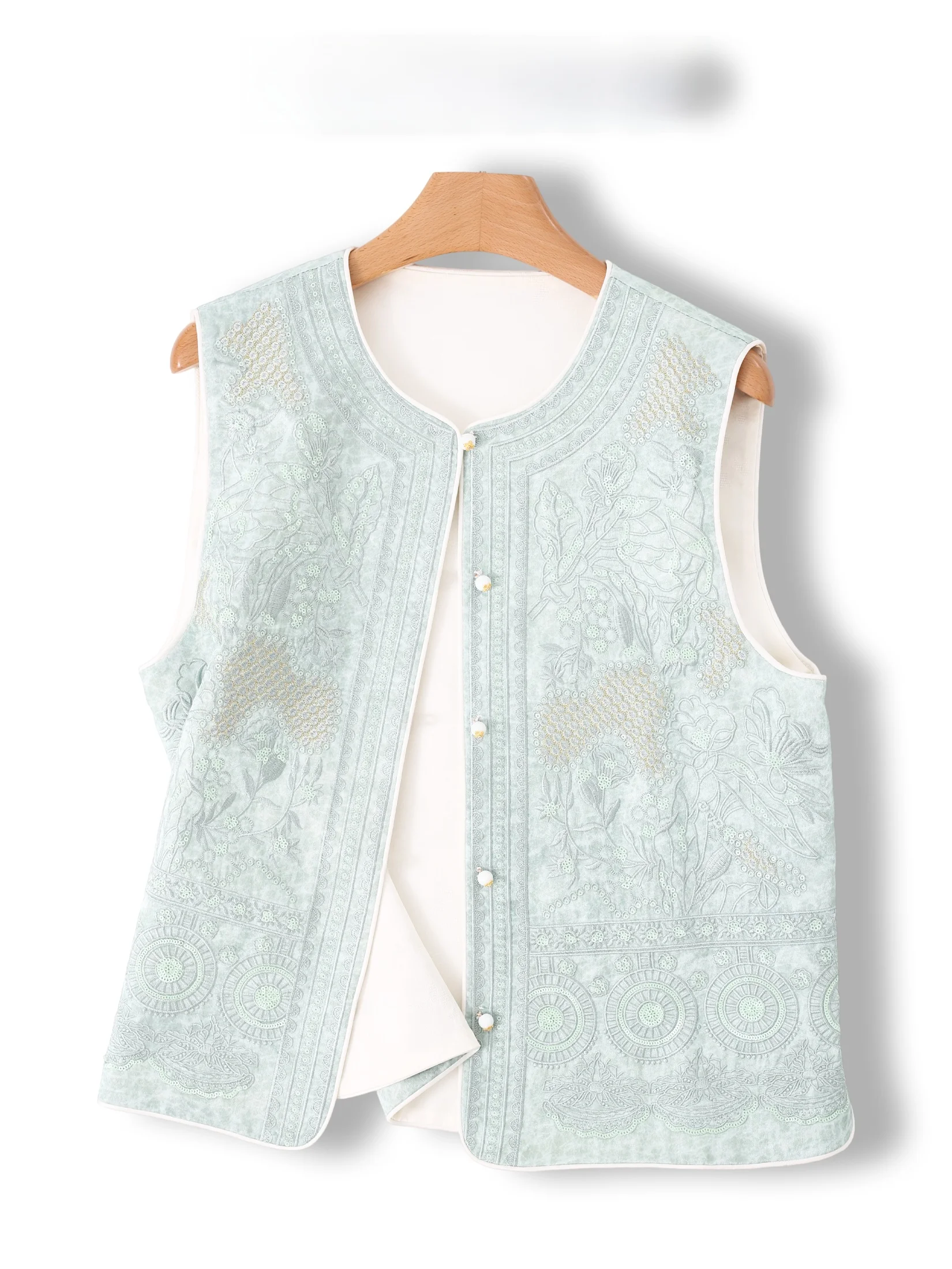 Elegant Embroidered Floral Vest Women's Heavy Sequin Top National Style Trendy Sleeveless Fashionable round Neck Loose Fit
Elegant Embroidered Floral Vest Women's Heavy Sequin Top National Style Trendy Sleeveless Fashionable round Neck Loose Fit