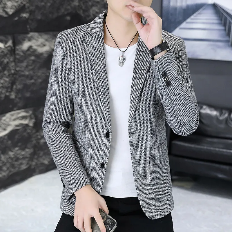 Slim Fit Men's Pure Color Casual Thin Spring Autumn Busin Leisure Suit Jaet Korean Sle Long Sve Two Button
Slim Fit Men's Pure Color Casual Thin Spring Autumn Busin Leisure Suit Jaet Korean Sle Long Sve Two Button
