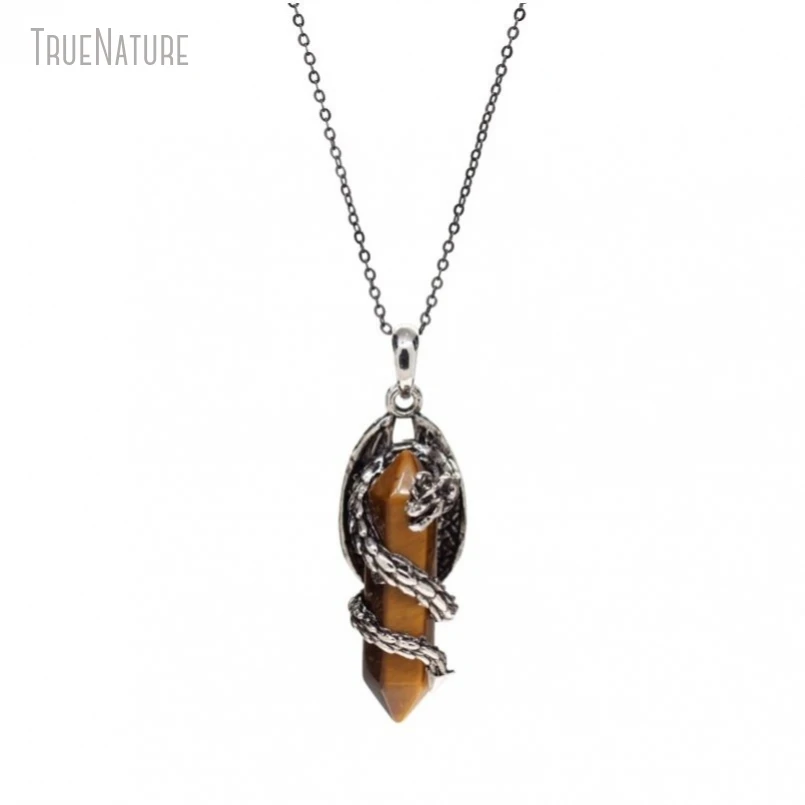 5Pcs Chain Vintage Jewelry Double Terminated Point Hexagon Dragon Antique Silver Color Tiger Eye Stone Necklace NM48258
5Pcs Chain Vintage Jewelry Double Terminated Point Hexagon Dragon Antique Silver Color Tiger Eye Stone Necklace NM48258