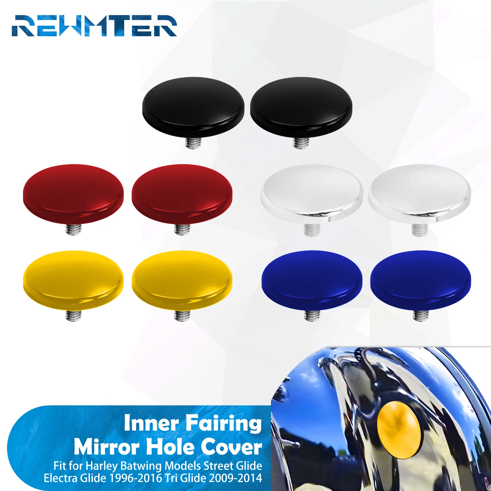 Motorcycle Inner Fairing Mirror Plugs Hole Cover For Harley Touring Batwing Street Electra Glide FLHX FLHT 96-16 Tri Glide 09-14
Motorcycle Inner Fairing Mirror Plugs Hole Cover For Harley Touring Batwing Street Electra Glide FLHX FLHT 96-16 Tri Glide 09-14