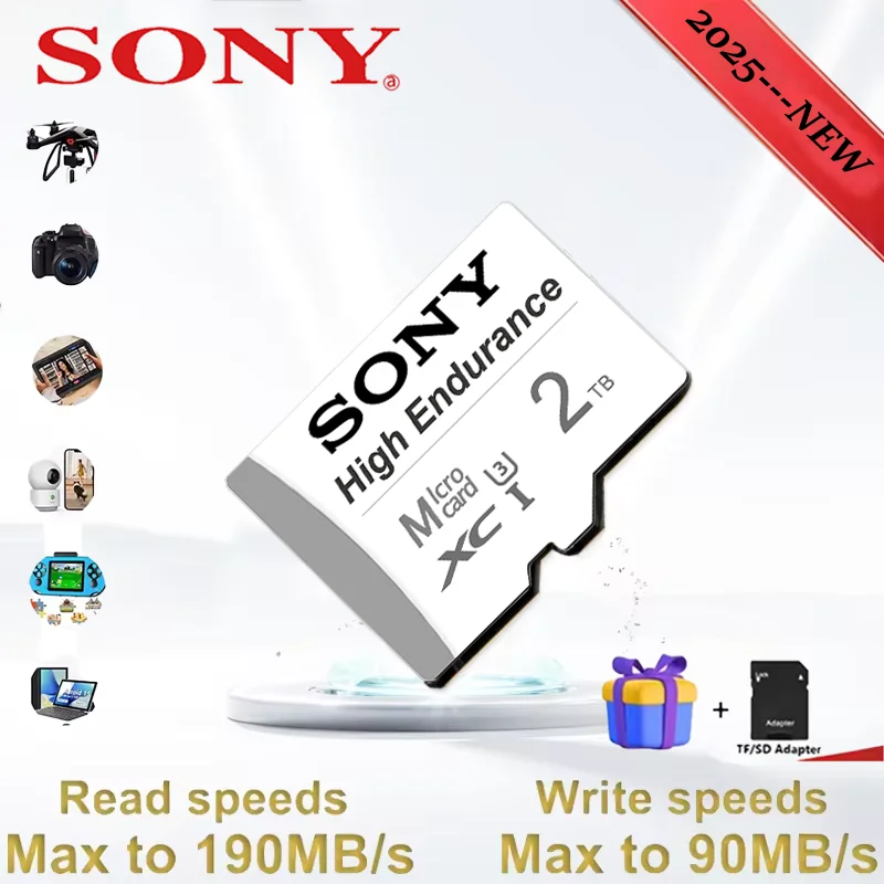 SONY Micro SD Card 128GB 32GB 64GB 256GB 512GB 1TB - Video Flash Memory A1 C10 U1 SD/TF MicroSD for Phones 150M Read Speed
SONY Micro SD Card 128GB 32GB 64GB 256GB 512GB 1TB - Video Flash Memory A1 C10 U1 SD/TF MicroSD for Phones 150M Read Speed