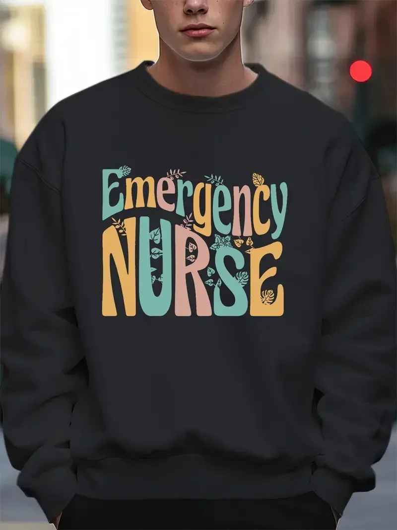 Men Emergency Nurse Letters Print Hooded Trendy Sweatshirt Designer Fleece Hoodies for Male Warm Casual Pullover Clothing
Men Emergency Nurse Letters Print Hooded Trendy Sweatshirt Designer Fleece Hoodies for Male Warm Casual Pullover Clothing