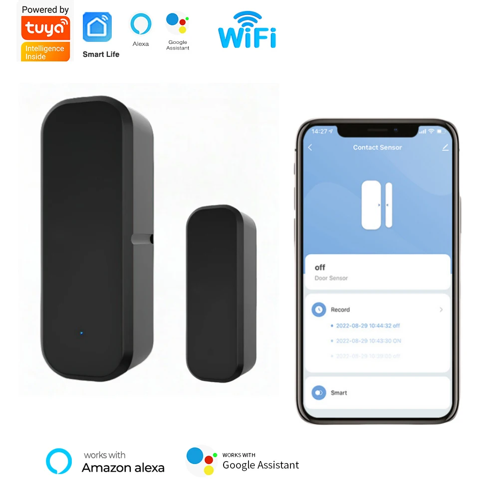 Tuya Wi-Fi дверной датчик контактный датчик открытия и закрытия детектор сигнализация охранная защита работает с Alexa Google Assistant Smart Life
Tuya Wi-Fi дверной датчик контактный датчик открытия и закрытия детектор сигнализация охранная защита работает с Alexa Google Assistant Smart Life