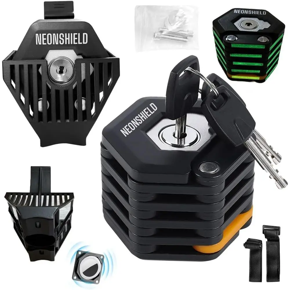 Heavy Duty Alloy Steel Bike Chain Lock with Mounting Bracket, Anti-Theft Strong Security, 3 Keys, Glow-in-the-Dark, 79cm/31inch
Heavy Duty Alloy Steel Bike Chain Lock with Mounting Bracket, Anti-Theft Strong Security, 3 Keys, Glow-in-the-Dark, 79cm/31inch