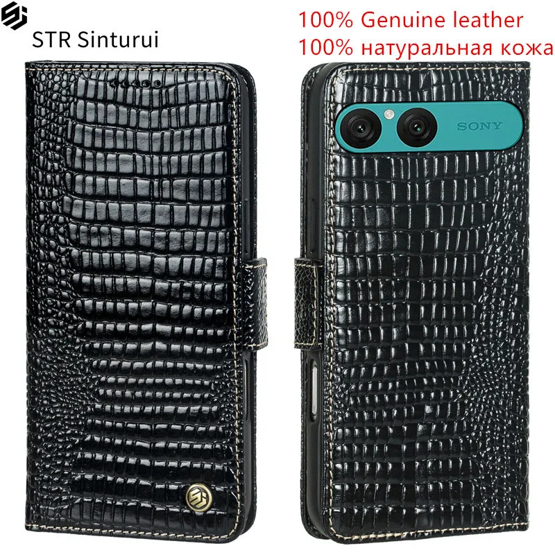 STR Genuine leather lizard pattern card Slot Wallet Cover For Sony Xperia 10 1 IV VII VI 5 V III II Flip shockproof phone Case
STR Genuine leather lizard pattern card Slot Wallet Cover For Sony Xperia 10 1 IV VII VI 5 V III II Flip shockproof phone Case