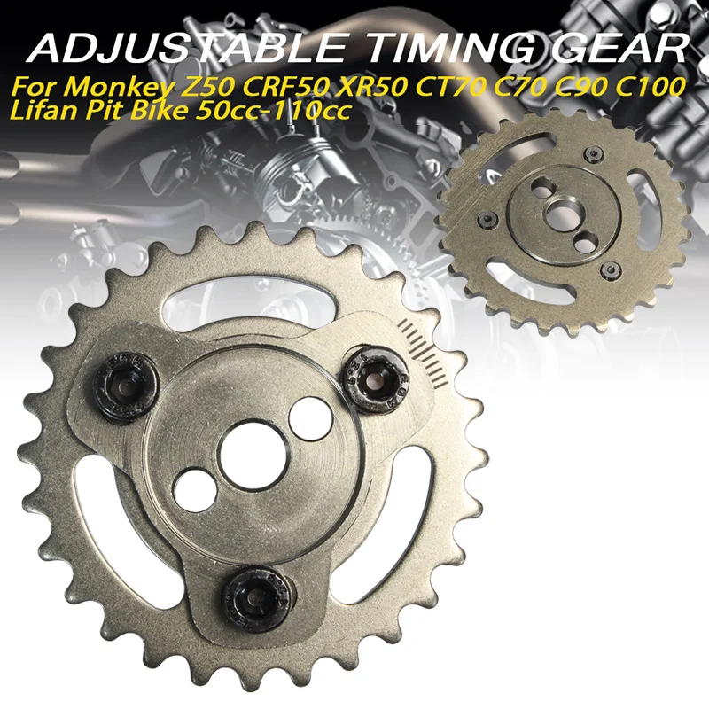 Adjustable Timing Gear 28T Fit for Monkey Z50 CRF50 XR50 CT70 C70 C90 C100 Lifan Pit Bike 50cc-110cc
Adjustable Timing Gear 28T Fit for Monkey Z50 CRF50 XR50 CT70 C70 C90 C100 Lifan Pit Bike 50cc-110cc
