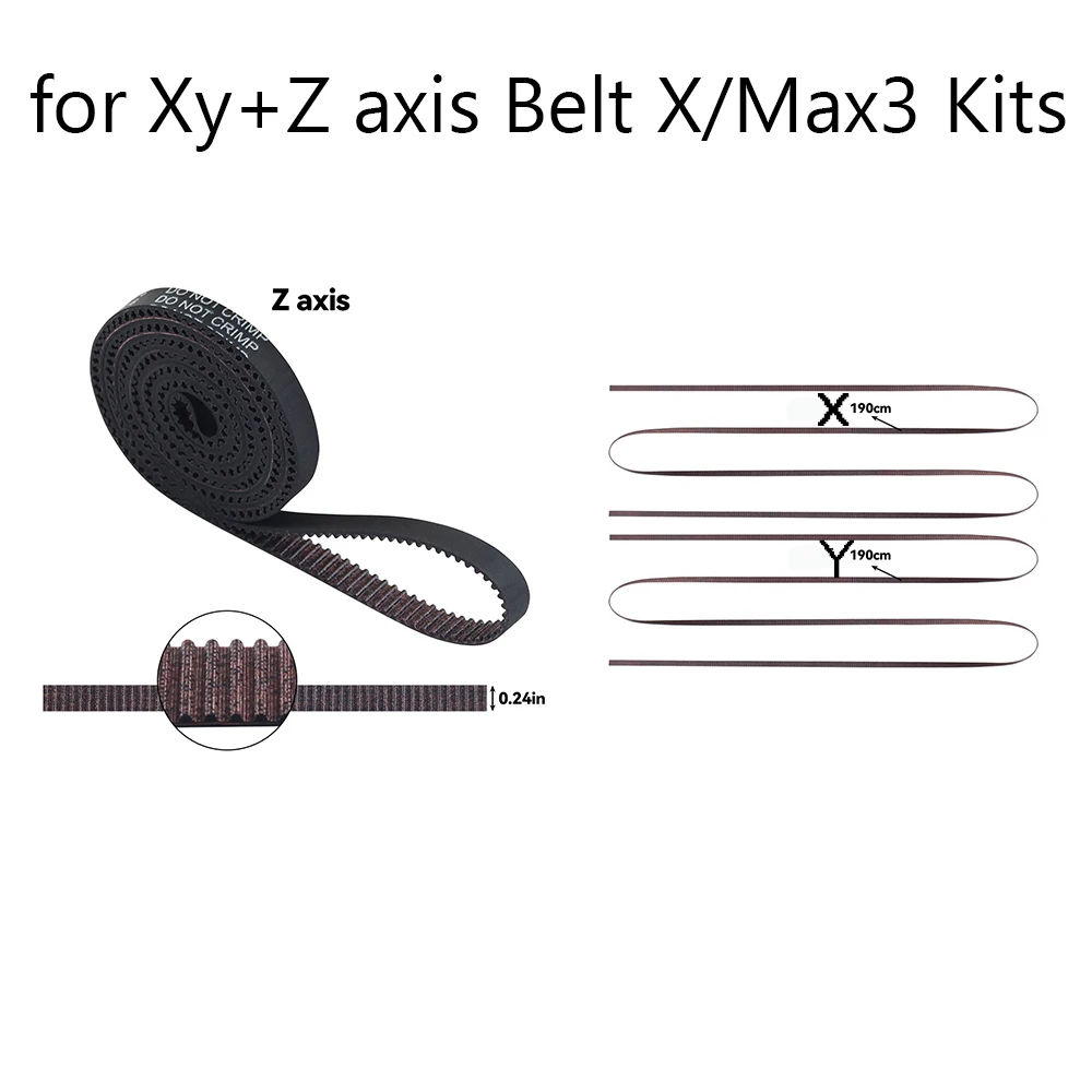 3D Printer Replacement Accessories XYZ Axis Timing Belt Kit for QIDI X/ Max3
3D Printer Replacement Accessories XYZ Axis Timing Belt Kit for QIDI X/ Max3