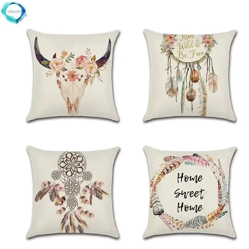 Indian Style Flowers Sheep Feathers Decorative Pillowcase Linen Decorative Cushion Covers Sofa Bedroom Home Decor 45x45cm
Indian Style Flowers Sheep Feathers Decorative Pillowcase Linen Decorative Cushion Covers Sofa Bedroom Home Decor 45x45cm