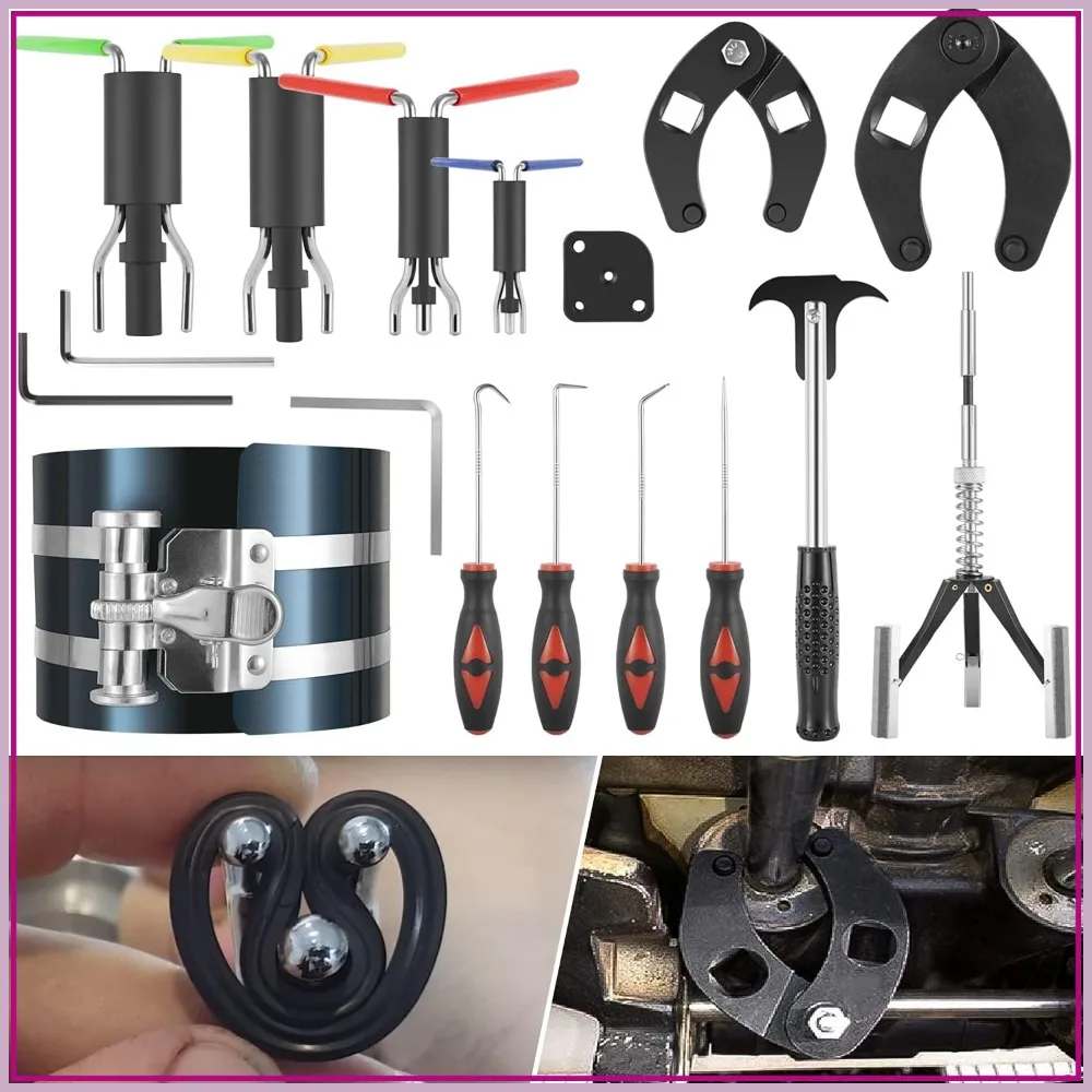 Hydraulic Cylinder Repair Tool Kit for Skid Steers, Loaders, Backhoes - 17pcs with Gland Wrench & U-Seal Installer
Hydraulic Cylinder Repair Tool Kit for Skid Steers, Loaders, Backhoes - 17pcs with Gland Wrench & U-Seal Installer
