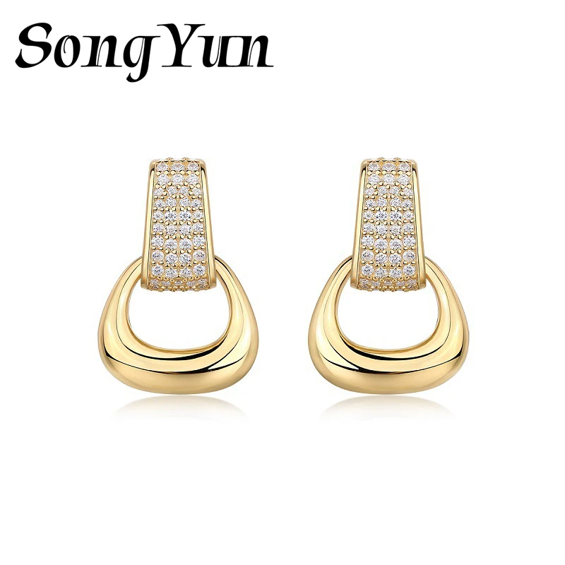SONGYUN Brand Jewelry 925 Sterling Silver Earrings Women Moissanite Diamond Drop Promise for Fiancee 18K Gold Plated Earrings
SONGYUN Brand Jewelry 925 Sterling Silver Earrings Women Moissanite Diamond Drop Promise for Fiancee 18K Gold Plated Earrings