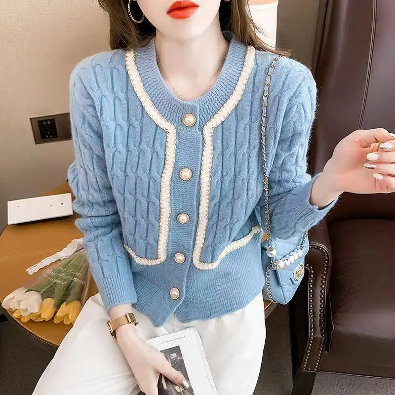 Women Autumn Winter Fashion Trend Button Patchwork O-neck Women Clothes Office Lady Knitting Sweater Long Sleeve Cardigan Tops
Women Autumn Winter Fashion Trend Button Patchwork O-neck Women Clothes Office Lady Knitting Sweater Long Sleeve Cardigan Tops