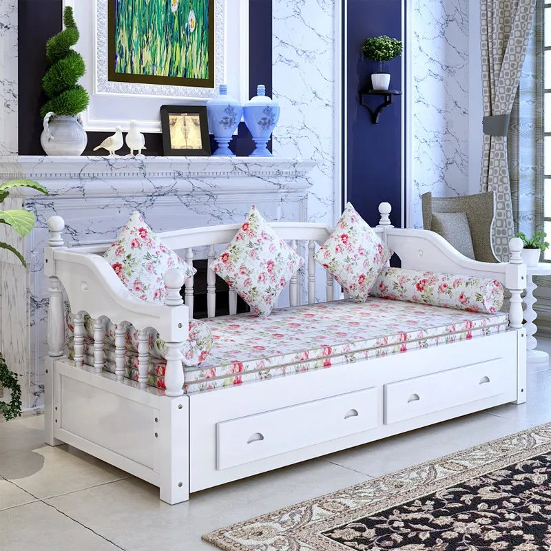 European solid wood sofa bed foldable small apartment living room multi-function sliding and pulling dual-use
European solid wood sofa bed foldable small apartment living room multi-function sliding and pulling dual-use