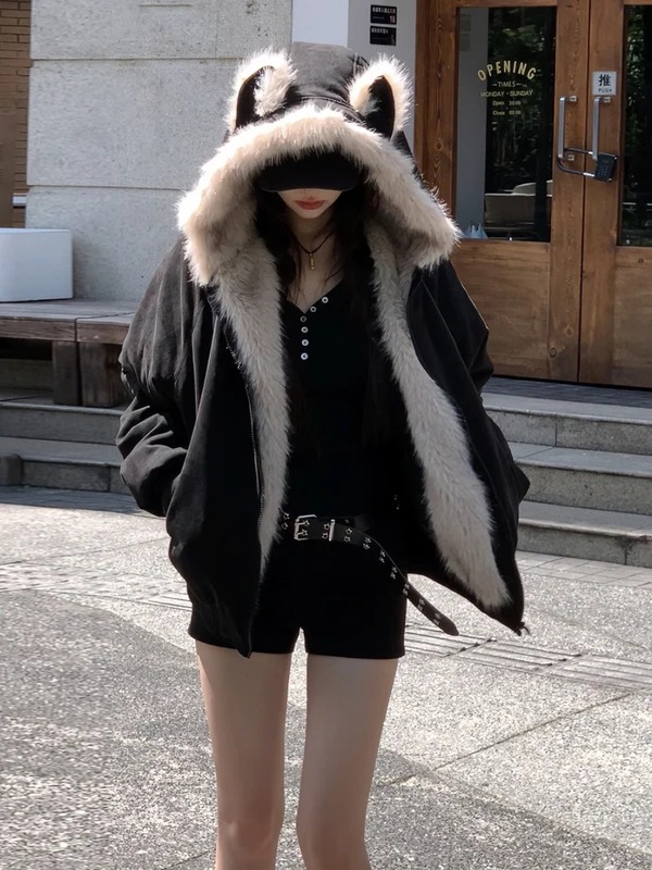 2025 Winter New Sle ort Parka Coat Cotton Jaet with Hood Deer Skin Velvet down Cotton Clothes Rabbit Fur Imitation
2025 Winter New Sle ort Parka Coat Cotton Jaet with Hood Deer Skin Velvet down Cotton Clothes Rabbit Fur Imitation