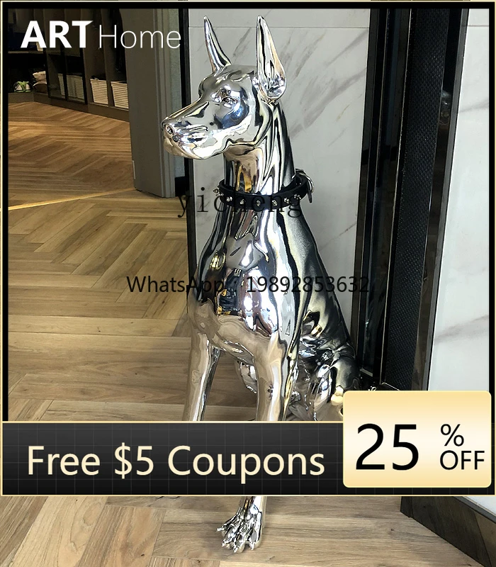 DD original European light luxury electroplated Doberman puppy living room door lucky animal large floor soft decoration
DD original European light luxury electroplated Doberman puppy living room door lucky animal large floor soft decoration
