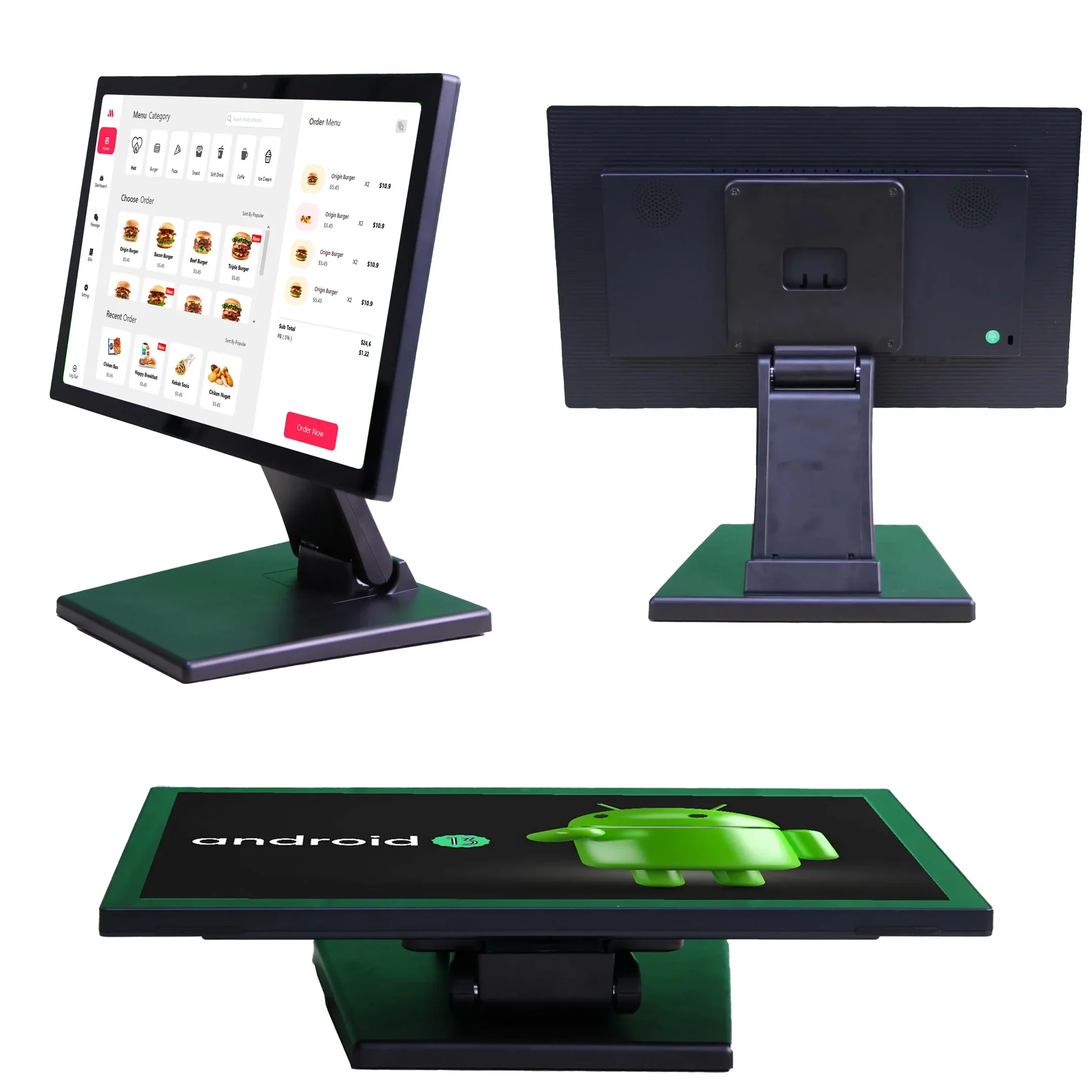 15.6 Inch Android 13 POS with 1920*1080P Touch Screen Foldable Stand 4G+32G Cash Register for Restaurant Ordering Kiosk
15.6 Inch Android 13 POS with 1920*1080P Touch Screen Foldable Stand 4G+32G Cash Register for Restaurant Ordering Kiosk