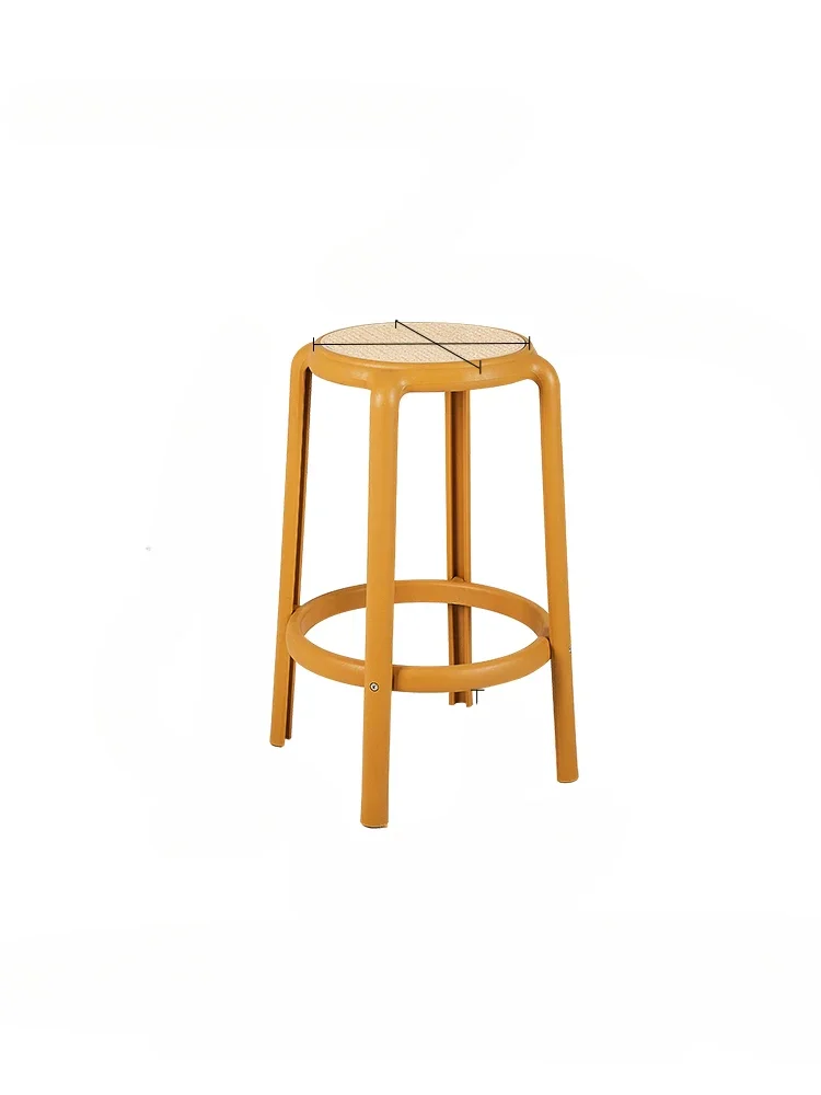 Minimalist plastic high chair, creative circular stool for small household units, Nordic restaurant bar chair
Minimalist plastic high chair, creative circular stool for small household units, Nordic restaurant bar chair