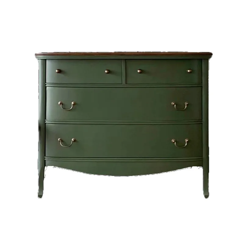Simple French American living room bedroom locker retro green drawer chest
Simple French American living room bedroom locker retro green drawer chest