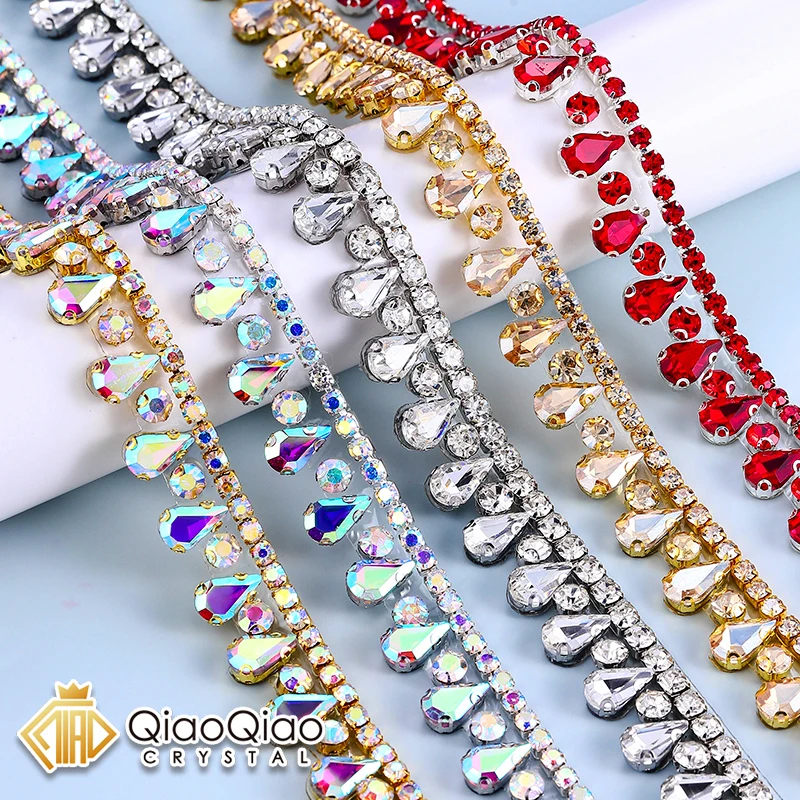 QIAO Multi-color Crystal Glass Rhinestone Border Diamond Ribbon Iron On DIY Wed Dress Skirt Clothing Accessories Diamond Strips
QIAO Multi-color Crystal Glass Rhinestone Border Diamond Ribbon Iron On DIY Wed Dress Skirt Clothing Accessories Diamond Strips