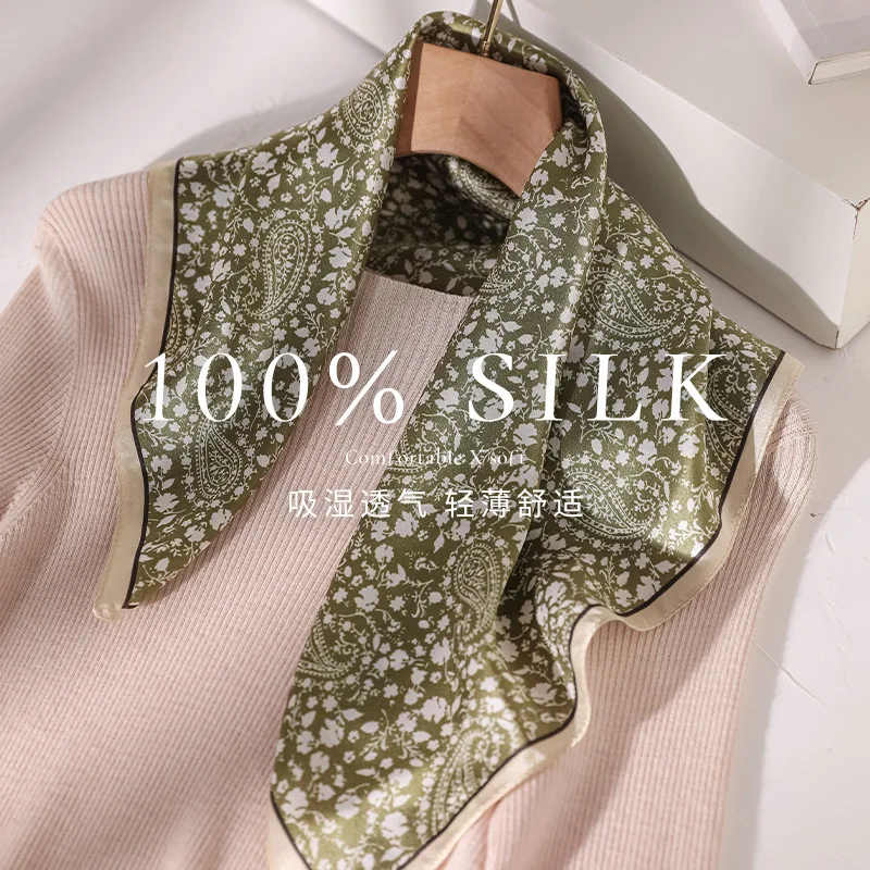 100% Silk Scarf Women's Hijab Hair Band Print Ribbon Shawls Headscarf Neckerchief Foulards Femme Luxury Handkerchief
100% Silk Scarf Women's Hijab Hair Band Print Ribbon Shawls Headscarf Neckerchief Foulards Femme Luxury Handkerchief