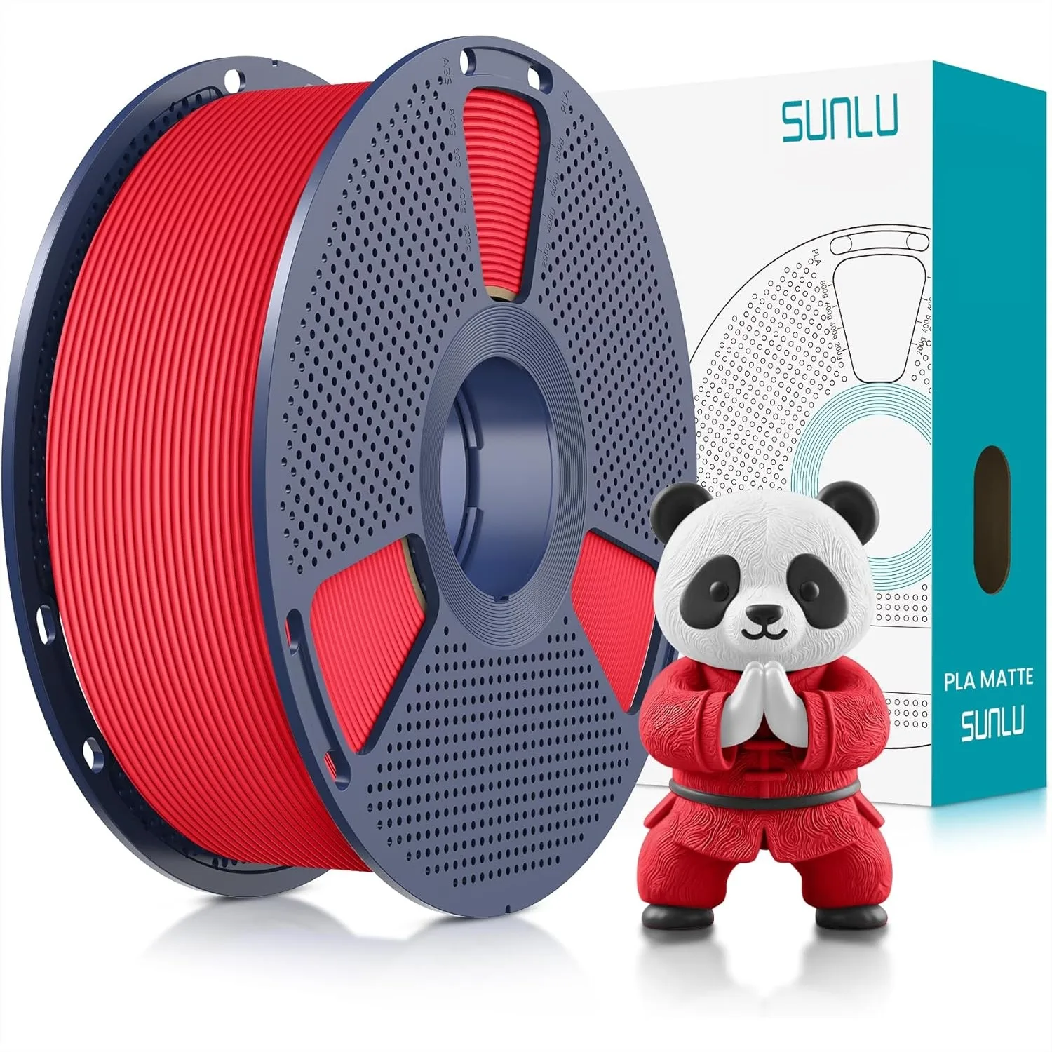 PLA Matte 3D Printer Filament 1.75mm, 1kg Spool, Dimensional Accuracy +/- 0.02mm, Smooth Matte Red
PLA Matte 3D Printer Filament 1.75mm, 1kg Spool, Dimensional Accuracy +/- 0.02mm, Smooth Matte Red