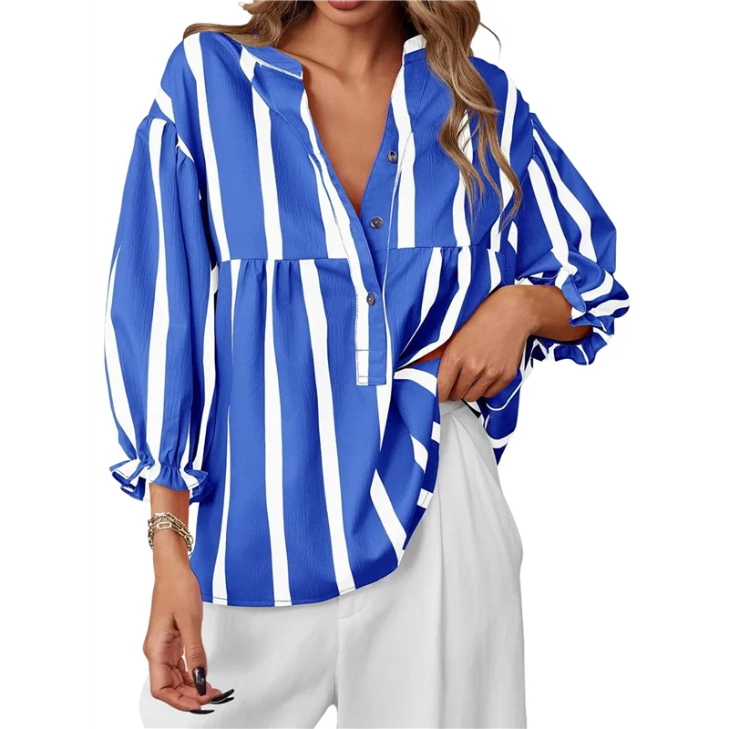 AG-Womens Puff Sleeve Babydoll Tops Summer V Neck Striped Blouse Cute Casual Loose Fit Flowy Shirts
AG-Womens Puff Sleeve Babydoll Tops Summer V Neck Striped Blouse Cute Casual Loose Fit Flowy Shirts