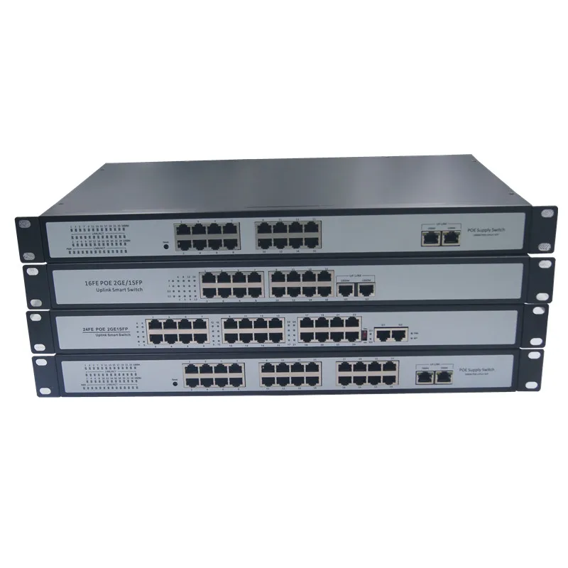 19' Rack 16+2+2 260W Gigabit POE Switch 16 Port Uplink 2 Port 2 SFP Gigabit PoE 48V 10/100/1000 Mbps SNMP 10/100/1000 Mbps 16 
19' Rack 16+2+2 260W Gigabit POE Switch 16 Port Uplink 2 Port 2 SFP Gigabit PoE 48V 10/100/1000 Mbps SNMP 10/100/1000 Mbps 16