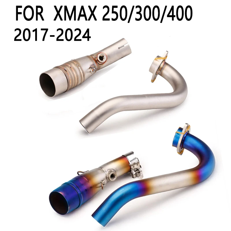 Motorcycle Exhaust System Stainless Middle Link Slip on Pipe Scooter Escape Line For Yamaha X-MAX 300 xmax300 2017-2022
Motorcycle Exhaust System Stainless Middle Link Slip on Pipe Scooter Escape Line For Yamaha X-MAX 300 xmax300 2017-2022