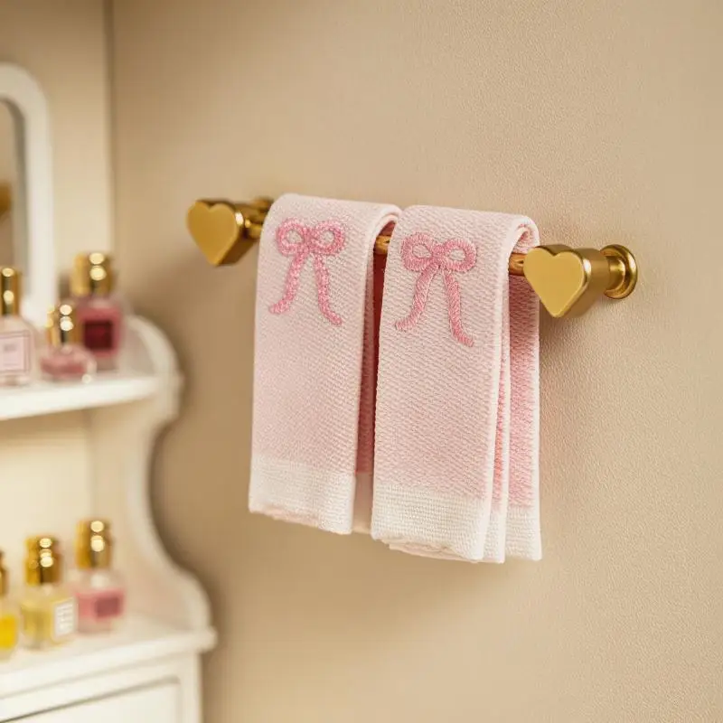 Dollhouse Mini Pink Towel Set 1:12 with Bow Embroidery Detailed Bathroom Decor Classic Look
Dollhouse Mini Pink Towel Set 1:12 with Bow Embroidery Detailed Bathroom Decor Classic Look