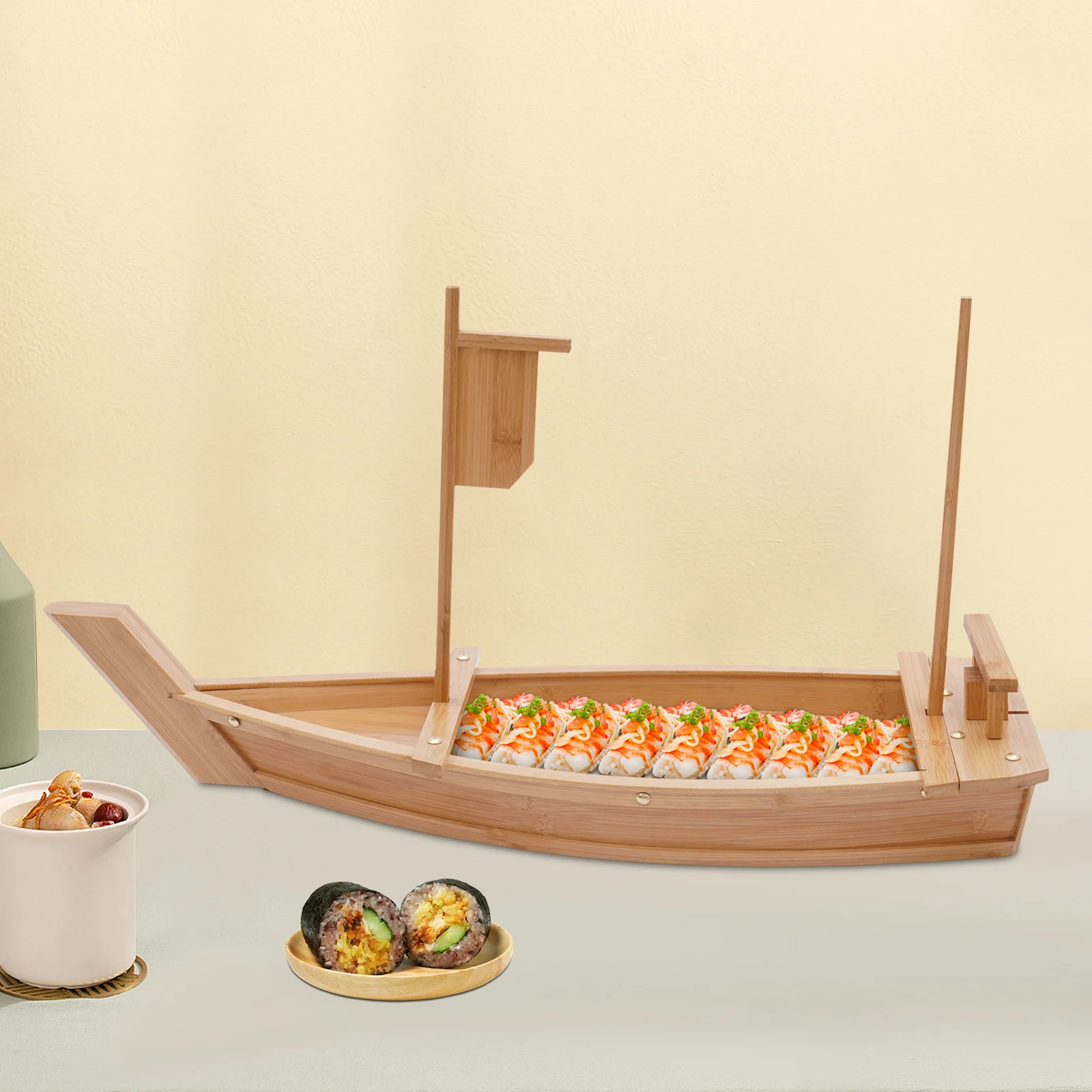 Sushi Serving Tray Boat Shape Dry Ice Compatible Detachable Design Metal Rivets Rounded Corners Ideal For Parties
Sushi Serving Tray Boat Shape Dry Ice Compatible Detachable Design Metal Rivets Rounded Corners Ideal For Parties