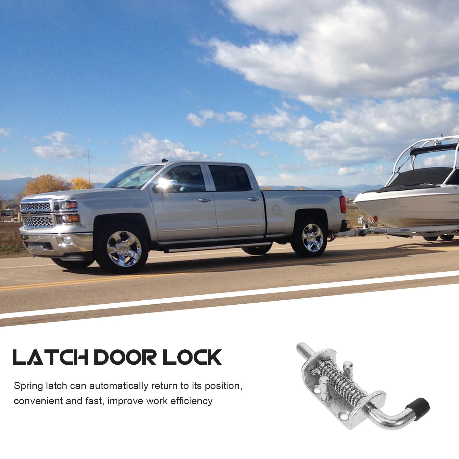Spring Plunger Door Lock Trailer Easy Operation High Durability Simple Installation Travel Accessories Security
Spring Plunger Door Lock Trailer Easy Operation High Durability Simple Installation Travel Accessories Security