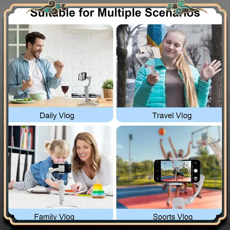 Reliable-3-Axis Handheld Gimbal Stabilizer Foldable Handheld Phone Video Record Vlog Anti-Shake Stabilizer For Smartphone Iphone
Reliable-3-Axis Handheld Gimbal Stabilizer Foldable Handheld Phone Video Record Vlog Anti-Shake Stabilizer For Smartphone Iphone