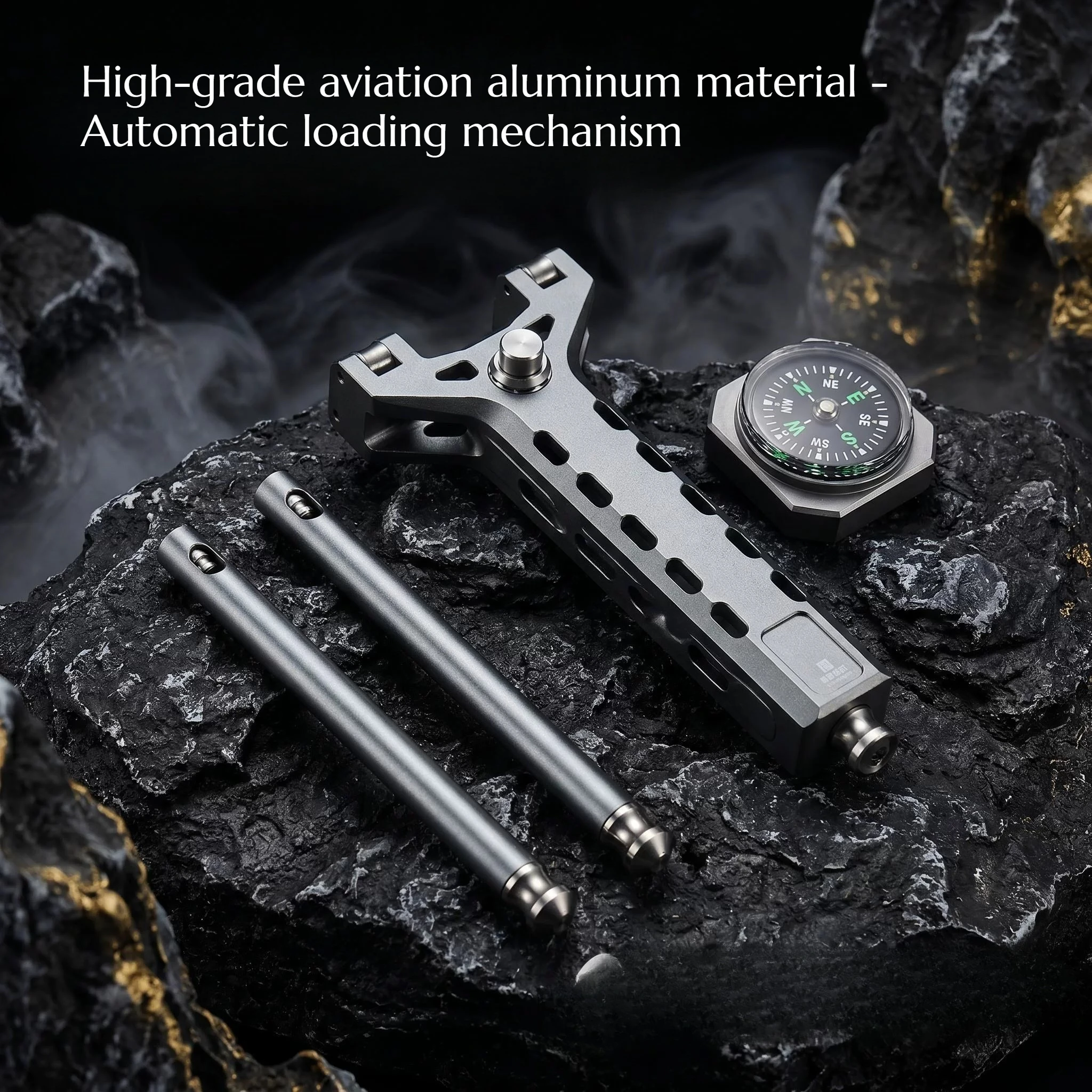 Aviation Aluminum Slingshot Semi-automatic Pressing Bead Magnetic Suction Leather Pocket Outdoor Entertainment Hunting Tool
Aviation Aluminum Slingshot Semi-automatic Pressing Bead Magnetic Suction Leather Pocket Outdoor Entertainment Hunting Tool