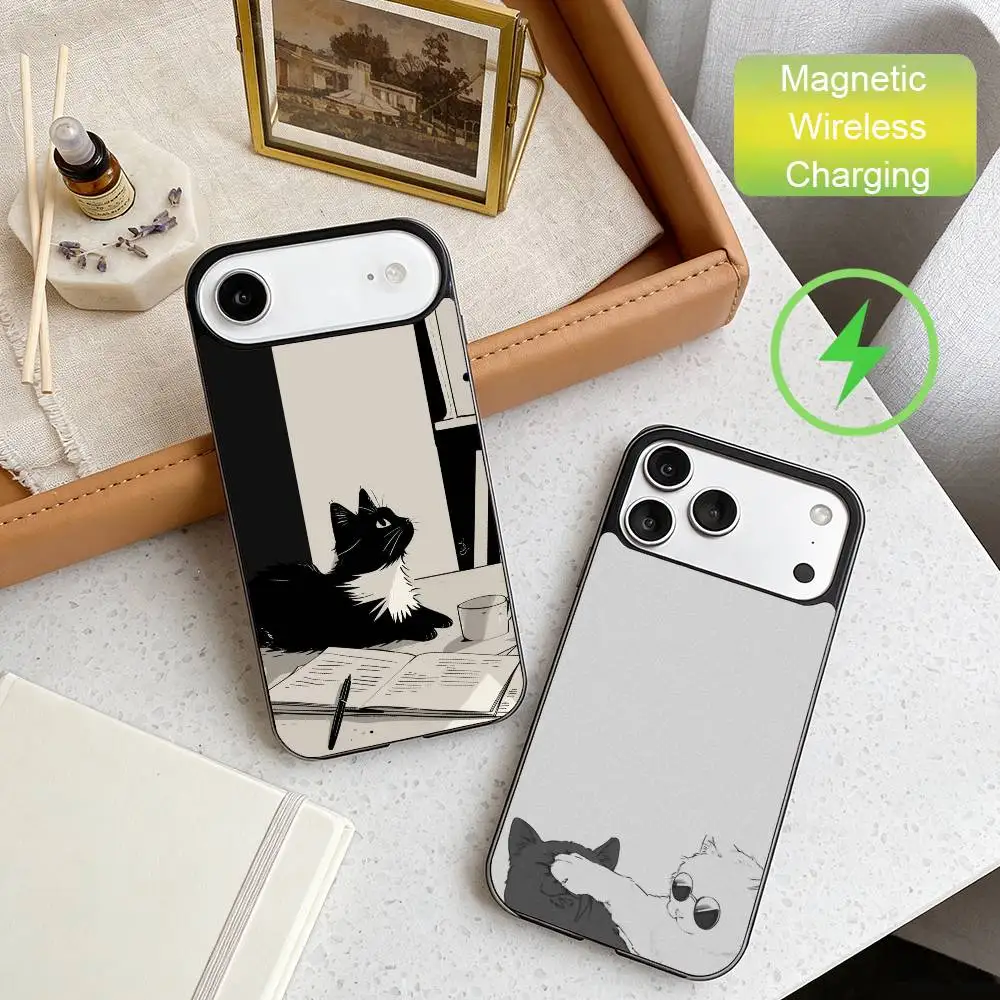 Cute Cat Art Prints Phone Case For iPhone17,16,15,14,13,12,11 Plus,For Magnetic Wireless Charge Cover
Cute Cat Art Prints Phone Case For iPhone17,16,15,14,13,12,11 Plus,For Magnetic Wireless Charge Cover