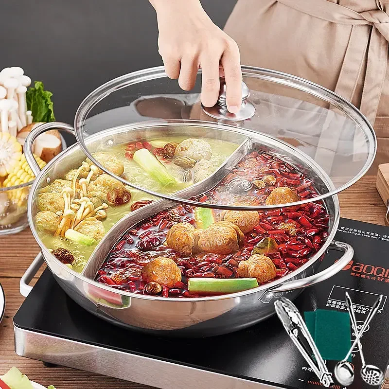 Суповая кастрюля из нержавеющей стали, горячая раковина с крышкой, горячая кастрюля-мандаринка, бытовая индукционная плита из нержавеющей стали
Суповая кастрюля из нержавеющей стали, горячая раковина с крышкой, горячая кастрюля-мандаринка, бытовая индукционная плита из нержавеющей стали