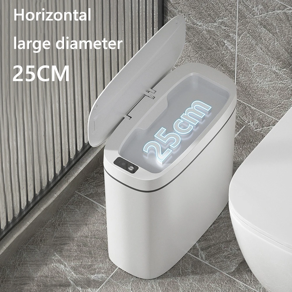 14L Automatic Touchless Trash Can with Lid Waterproof Sensor Bin for Narrow Spaces in Bathroom and Kitchen
14L Automatic Touchless Trash Can with Lid Waterproof Sensor Bin for Narrow Spaces in Bathroom and Kitchen