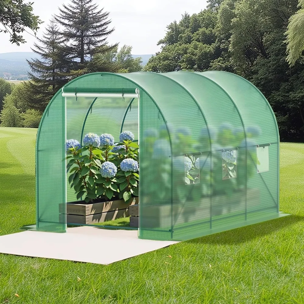 Greenhouse 10x7x7 FT Walk in Greenhouses for Outdoors Heavy Duty w/6 Ventilated Screen Windows & Rolling Zipper Door Portable Gr
Greenhouse 10x7x7 FT Walk in Greenhouses for Outdoors Heavy Duty w/6 Ventilated Screen Windows & Rolling Zipper Door Portable Gr