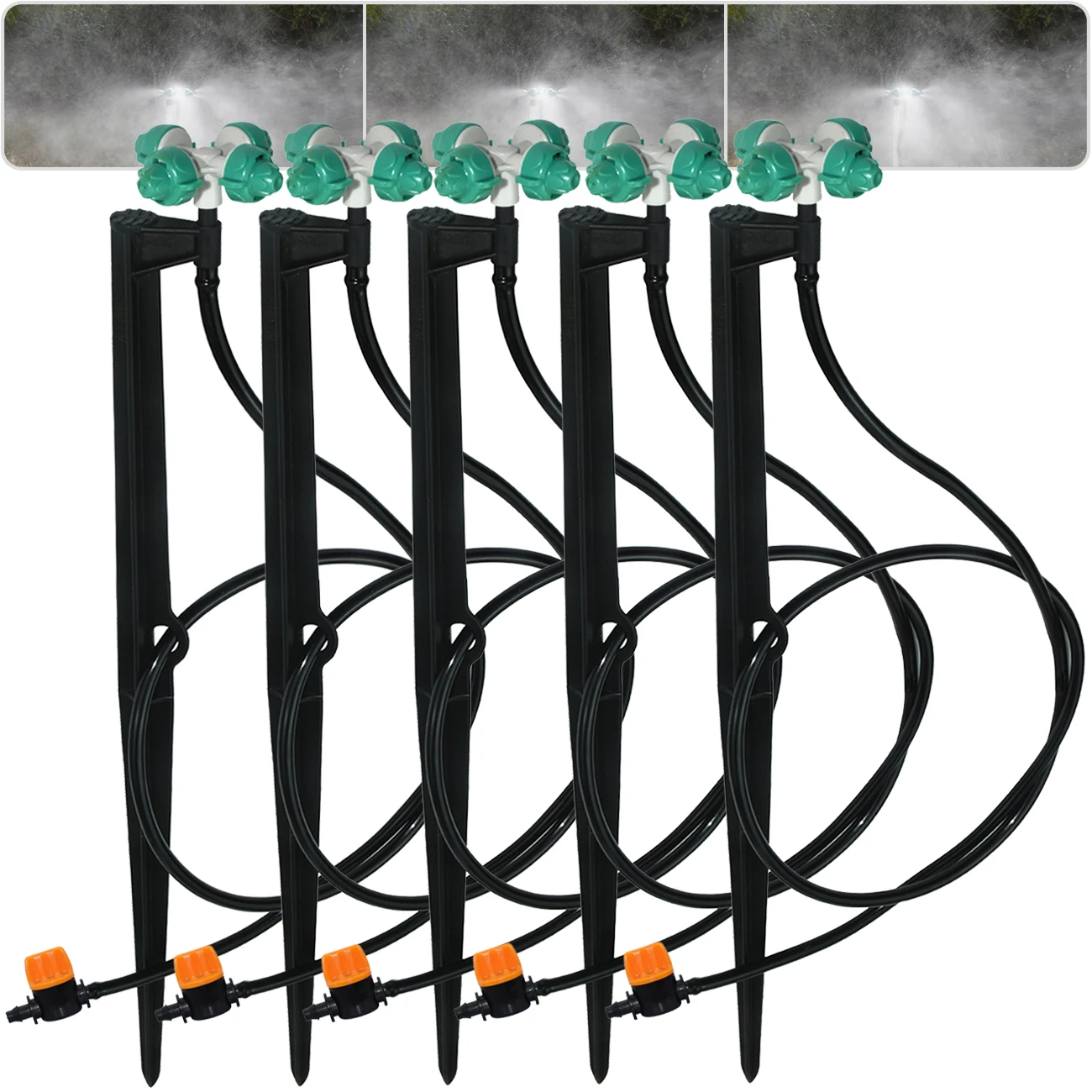 KESLA Garden Irrigation Mist Sprinkler on 45CM Stake Atomizing Cross Cooling Dripper Watering Nozzle Nebulizers Plant Greenhouse
KESLA Garden Irrigation Mist Sprinkler on 45CM Stake Atomizing Cross Cooling Dripper Watering Nozzle Nebulizers Plant Greenhouse