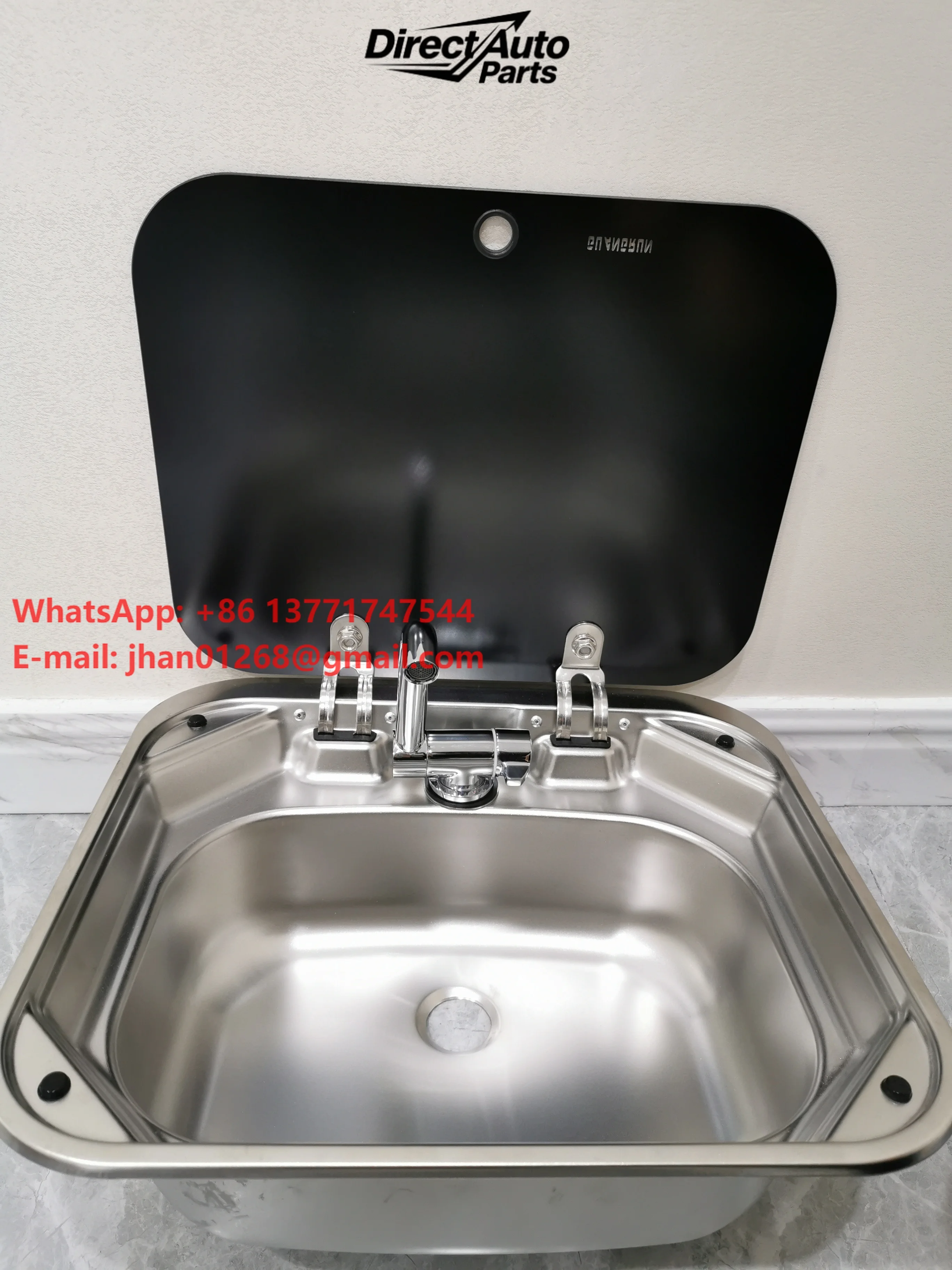 HOT SALE Dometic Style Stainless Steel Sink With Tempered Glass Lid and Water Faucet for RV caravan Motorhome Yacht Boat
HOT SALE Dometic Style Stainless Steel Sink With Tempered Glass Lid and Water Faucet for RV caravan Motorhome Yacht Boat