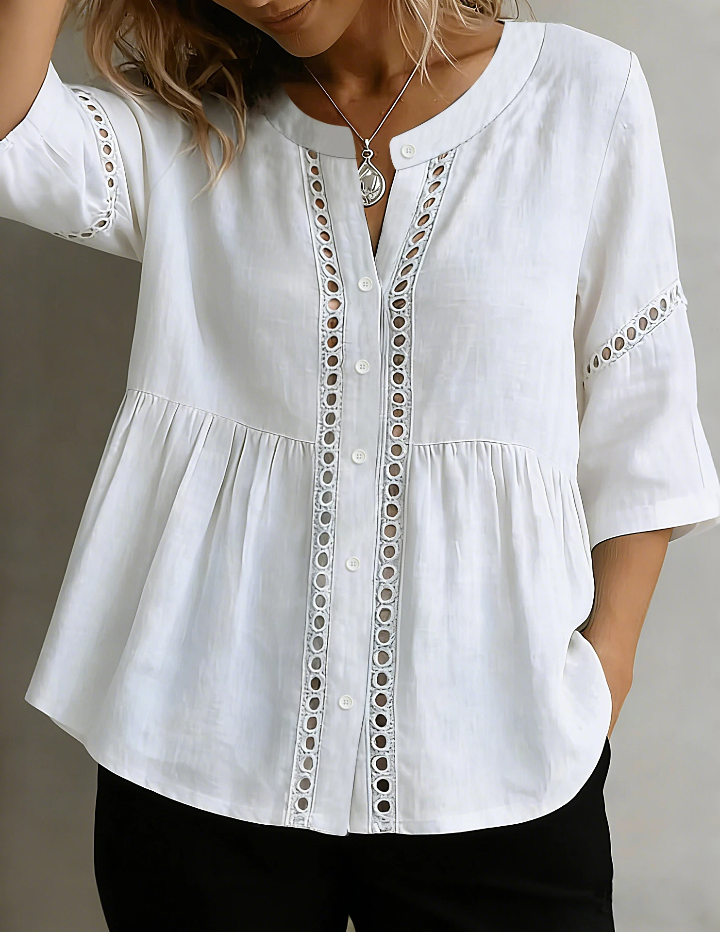 Temperament Loose Woman Shirt Fashion Casual Blouse Elegant short Sleeve Woman Shirt Holiday Weekend Top
Temperament Loose Woman Shirt Fashion Casual Blouse Elegant short Sleeve Woman Shirt Holiday Weekend Top