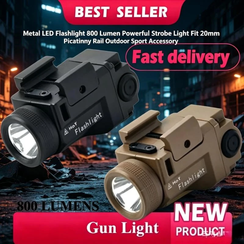 Aluminum LED Torch 800LM Bright Strobe Lamp Fit 20mm Picatinny Rail Outdoor Hunting Accessory
Aluminum LED Torch 800LM Bright Strobe Lamp Fit 20mm Picatinny Rail Outdoor Hunting Accessory