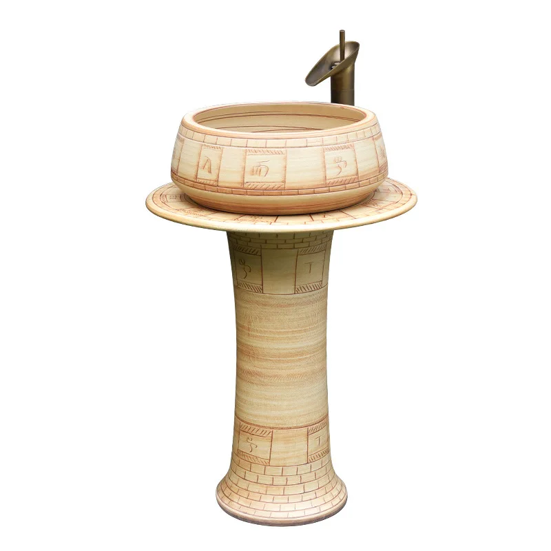 Ceramic column basin Balcony integrated floor-to-ceiling outdoor one-piece wash basin Vertical column washbasin
Ceramic column basin Balcony integrated floor-to-ceiling outdoor one-piece wash basin Vertical column washbasin