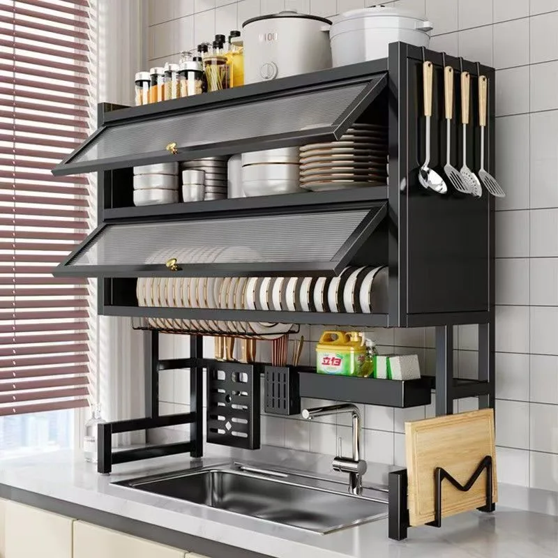Modern Dual-Layer Kitchen Sink Storage Rack Dustproof Drainage Cabinet Organizer Multi-Functional Dish Organizer for Home Use
Modern Dual-Layer Kitchen Sink Storage Rack Dustproof Drainage Cabinet Organizer Multi-Functional Dish Organizer for Home Use