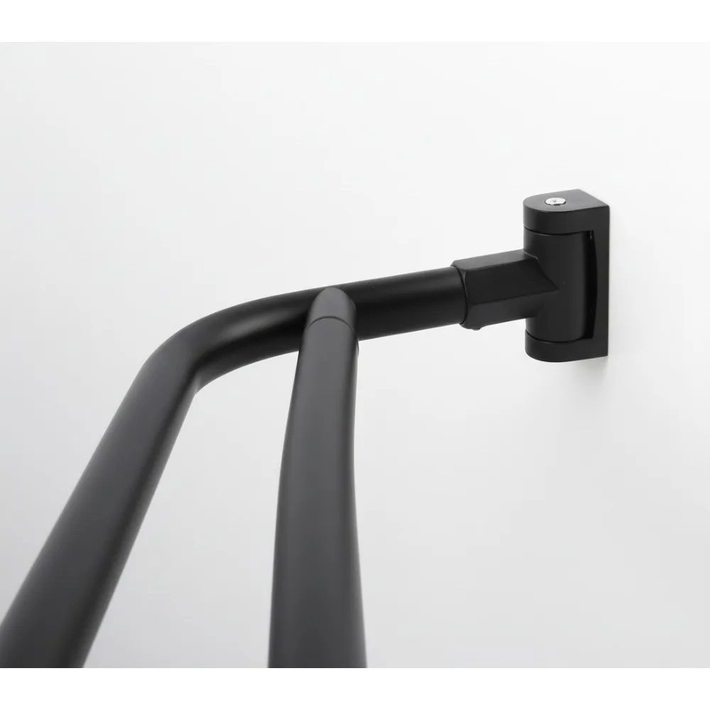 Double Curved Shower Rod Adjustable 44-70 Inches Rustproof Aluminum Modern Bathroom Space Saver Black
Double Curved Shower Rod Adjustable 44-70 Inches Rustproof Aluminum Modern Bathroom Space Saver Black