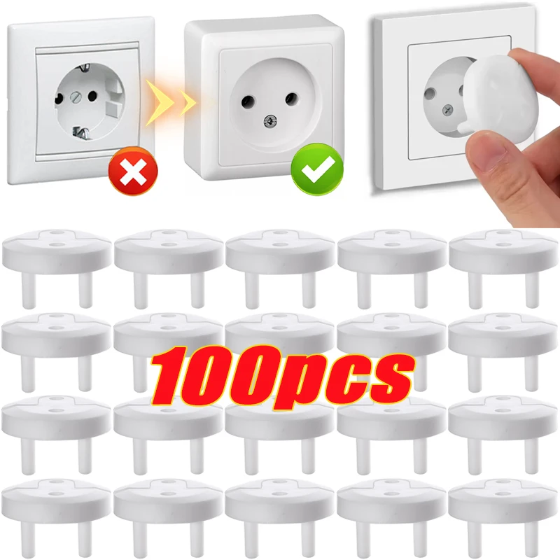 1/100 Pcs Baby Anti-shock Socket Cover Children's Safety Socket Cover Children Anti Electric Shock Rotate Protectors
1/100 Pcs Baby Anti-shock Socket Cover Children's Safety Socket Cover Children Anti Electric Shock Rotate Protectors