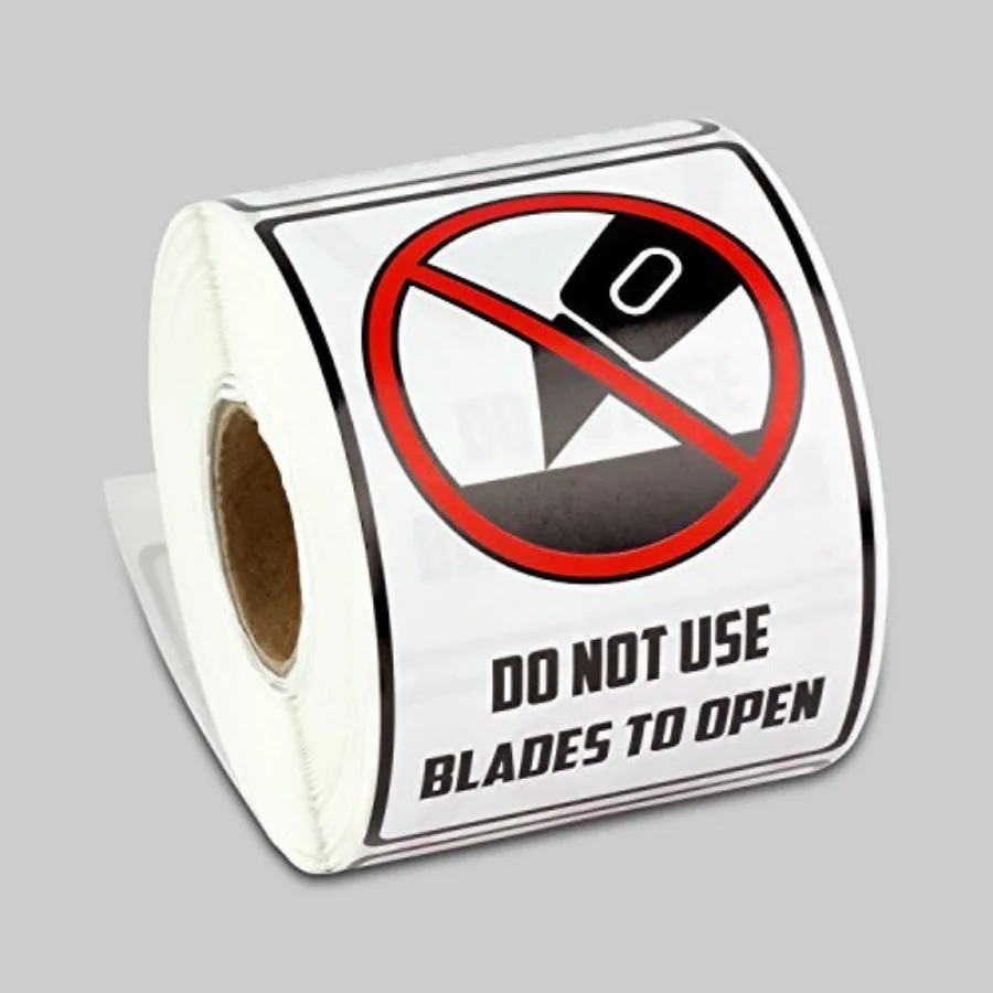 1500 Do Not Use Blades to Open Stickers - 2 x 3 inch, Do Not Use Sharp Obects Labels - Warning Instruction with Strong Adhesive
1500 Do Not Use Blades to Open Stickers - 2 x 3 inch, Do Not Use Sharp Obects Labels - Warning Instruction with Strong Adhesive